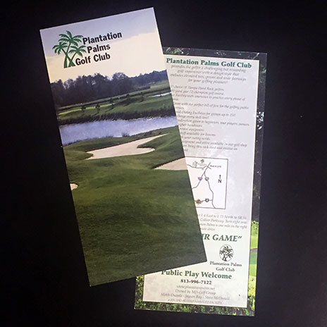 Golf Course Rack Cards